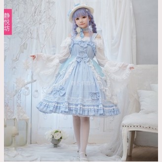 Blue Dream Hime Lolita Style Dress JSK by JingYueFang (YJ05)